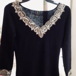 Beautiful embellished top by inc
